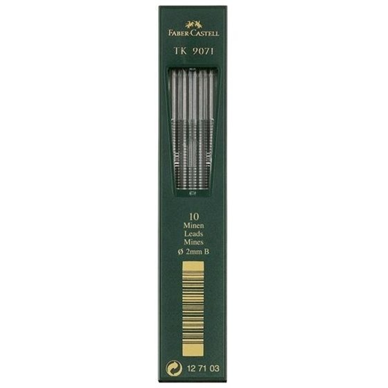 Minas Grafito Para Portaminas FABER-CASTELL 2 mm. Dureza B