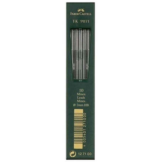Minas Grafito Para Portaminas FABER-CASTELL 2 mm. Dureza HB