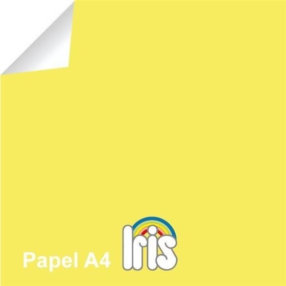 Papel Color IRIS 80 g. Paquete x100 Hojas Color Amarillo Limón