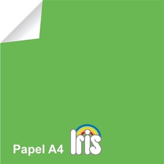 Papel Color IRIS 80 g. Paquete x100 Hojas Color Verde Billar