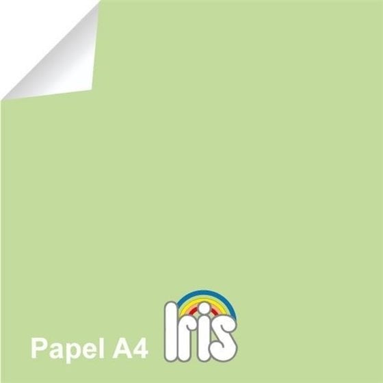 Papel Color IRIS 80 g. Paquete x100 Hojas Color Verde Manzana