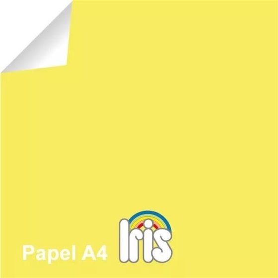 Papel Color IRIS 80 g. Paquete x500 Hojas Color Amarillo Limón