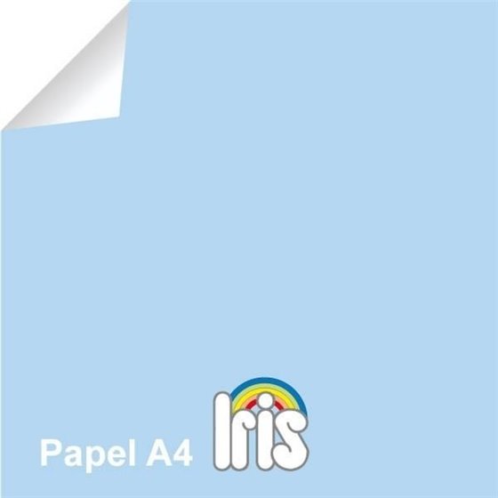 Papel Color IRIS 80 g. Paquete x500 Hojas Color Azul Pastel