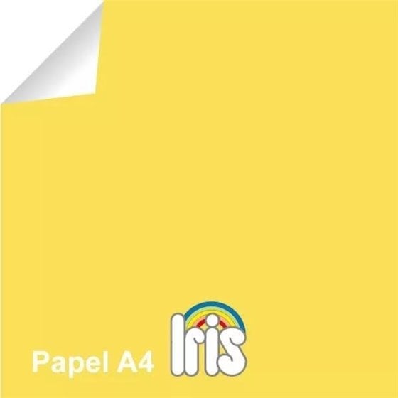 Papel Color IRIS 80 g. Paquete x500 Hojas Color Gualda