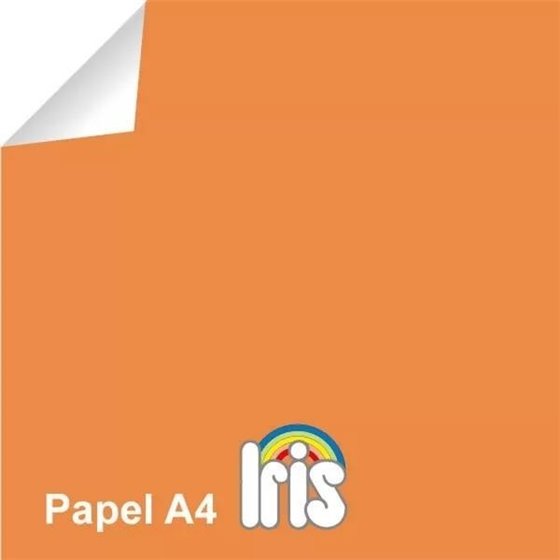 Papel Color IRIS 80 g. Paquete x500 Hojas Color Naranja