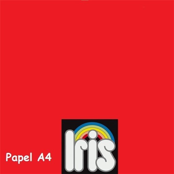 Papel Color IRIS 80 g. Paquete x500 Hojas Color Tomate