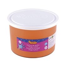 Pintura Dedos JOVI Bote x500 ml. Color Naranja