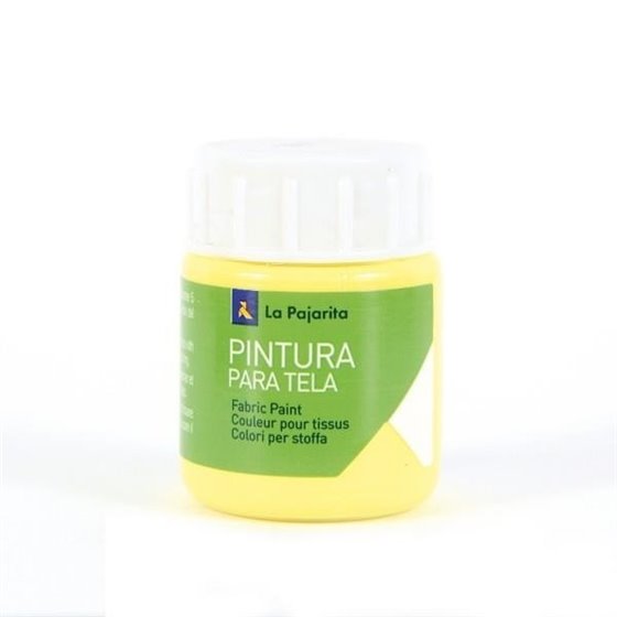 Pintura Para Tela LA PAJARITA 25 ml. Color Amarillo Claro