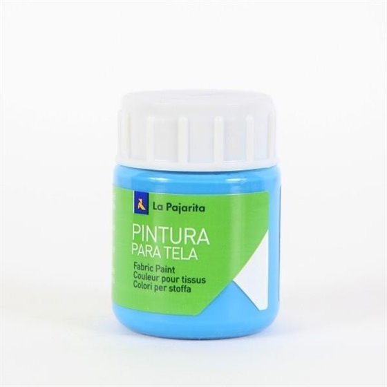 Pintura Para Tela LA PAJARITA 25 ml. Color Cyan