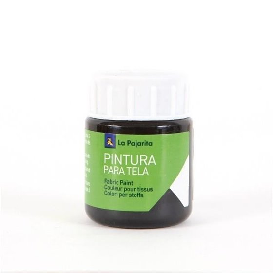 Pintura Para Tela LA PAJARITA 25 ml. Color Negro