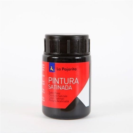 Pintura Satinada LA PAJARITA 35 ml. Color Negro