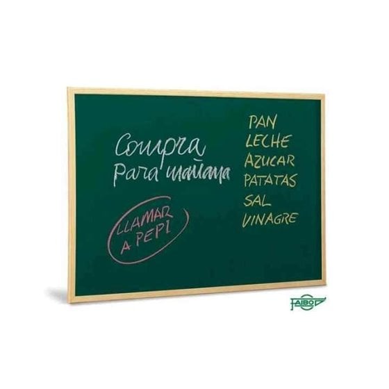 Pizarra Verde FAIBO Marco Madera Tamaño 40 x 60 cm.