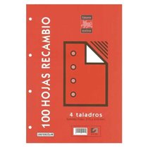Recambio TAURO Extra Folio 100 Hojas 80 g. 4T Modelo Pauta 46º