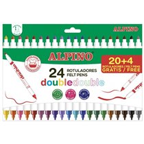 Rotuladores ALPINO Doble Punta Envase 20 COLORES