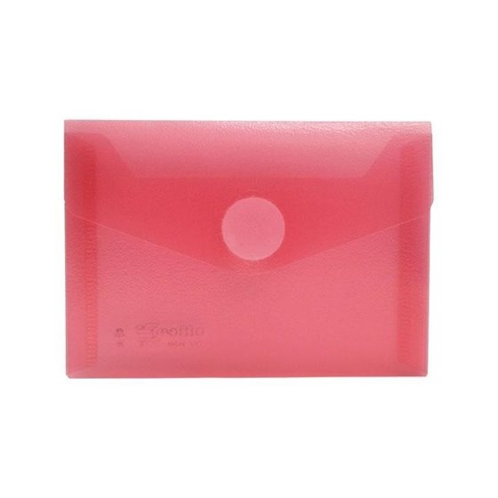 Sobre Portadocumentos Plástico OFFICE BOX A7 Cierre Velcro Color Rojo