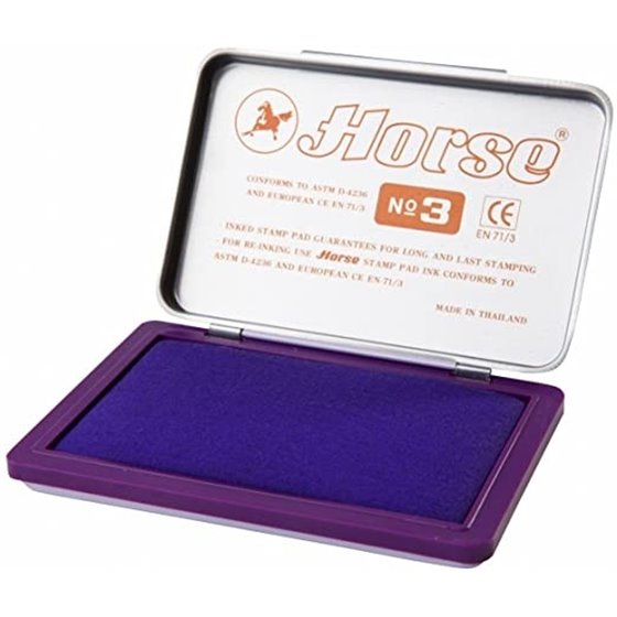 Tampón Tinta Sellos HORSE Nºxº3 5 x 7 cm. Color Violeta