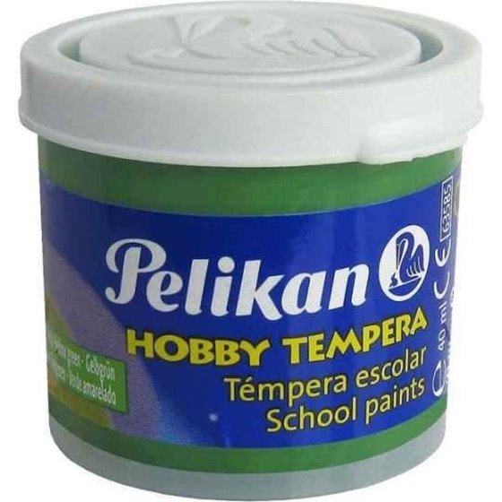 Témpera Escolar PELIKAN 40 ml. Color Verde Claro