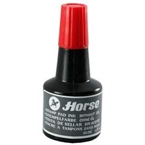 Tinta Para Sellar HORSE 30 ml. Color Rojo
