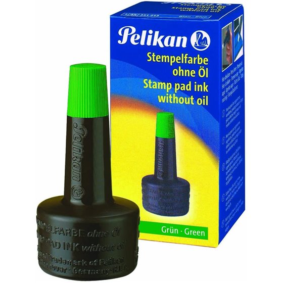 Tinta Para Sellar PELIKAN 4K 28 ml. Color Verde