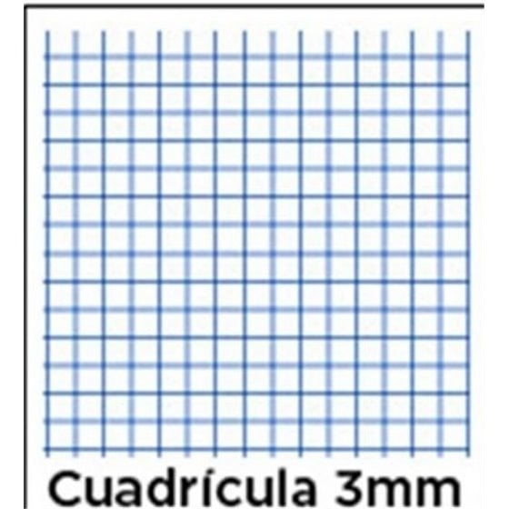 Bloc TAURO Extra 4º 80H 60 g. Tapa Dura Modelo Cuadros 3 mm.