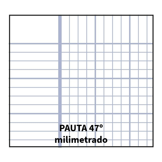 Bloc TAURO Extra 4º 80H 60 g. Tapa Dura Modelo Milimetrado