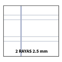 Bloc TAURO Extra Folio 80H 60 g. Tapa Dura Modelo Pauta 2.5 mm.