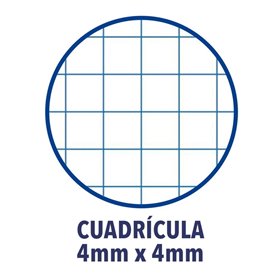 Bloc TAURO Extra Folio 80H 60 g. Tapa Dura Modelo Cuadros 4 mm.