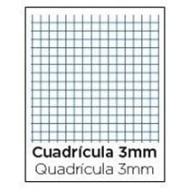 Bloc TAUROPLASTIC Folio 80H 90 g. Tapa Plástico Modelo Cuadros 3 mm.
