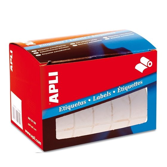 Rollo Etiquetas Manuales APLI Tamaño 16 x 22 mm. Rollo x4200
