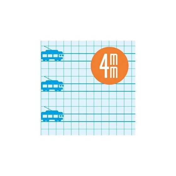 Cuaderno LAMELA 16 Hojas Tapa Básico Cuadrovía Modelo Cuadrovía 4 mm.