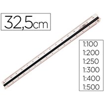 Escala M+R 1632.20 1:100-200-250-300-400-500 30 Cm Estuche Rigido Color