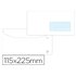 Sobre Liderpapel Blanco 115X225 Mm Ventana Derecha Trapezodial Engomada Papel Offset 80Gr Caja De 500 Unidades