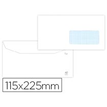 Sobre Liderpapel Blanco 115X225 Mm Ventana Derecha Trapezodial Engomada Papel Offset 80Gr Caja De 500 Unidades