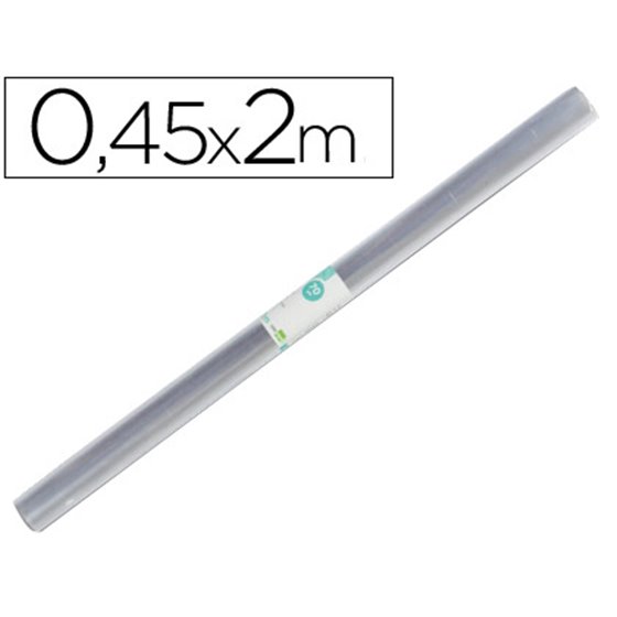 Rollo Plastico Forralibros Liderpapel 0,45X2 Mt 70 Mc