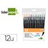 Rotulador Liderpapel Punta Pincel Extra Suave Bolsa De 12 Unidades Colores Surtidos