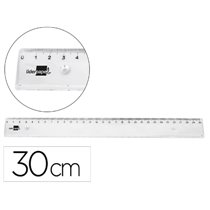 Regla Liderpapel Plastico Irrompible Transparente 30 Cm