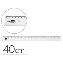 Regla Liderpapel Plastico Irrompible Transparente 40 Cm