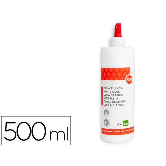 Pegamento Cola Blanca Lavable Liderpapel Bote De 500 Ml