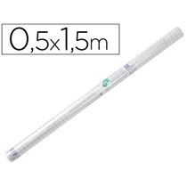 Rollo Plastico Adhesivo Liderpapel 0.50X1.50 50 Mc Forralibros Removible