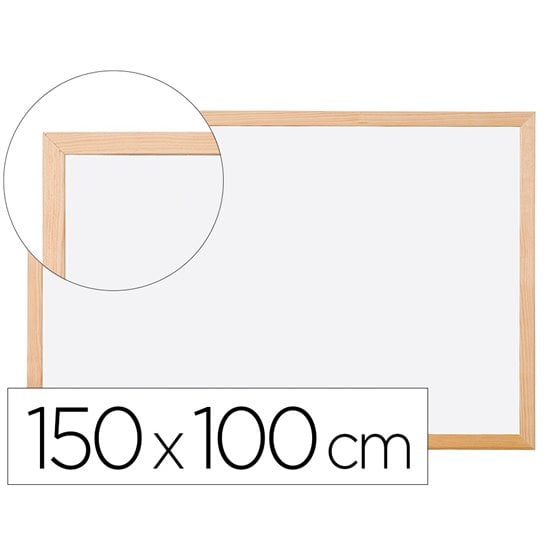 Pizarra Blanca Q-Connect Laminada Marco De Madera 150X100 Cm