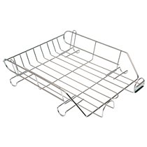 Bandeja Sobremesa Metalica Q-Connect Cromada 370X275 Mm