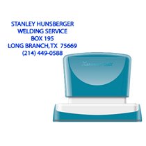 Sello X'Stamper Quix Personalizable Color Azul Medidas 24X49 Mm Q-12