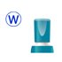 Sello X'Stamper Quix Personalizable Color Azul Redondo Diametro 20 Mm Q-34