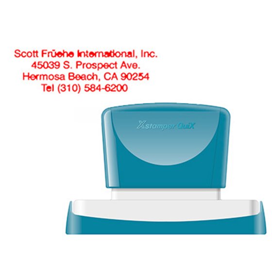 Sello X'Stamper Quix Personalizable Color Rojo Medidas 28X78 Mm Q-24