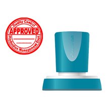 Sello X'Stamper Quix Personalizable Color Rojo Redondo Diametro 38 Mm Q-53