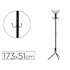 Perchero Metalico Q-Connect Negro 8 Colgadores 173X51 Cm