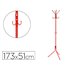 Perchero Metalico Q-Connect Rojo 8 Colgadores 173X51 Cm