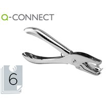 Taladrador Q-Connect Kf18765 De Tenaza Metalico Cromado 1 Taladro Abertura 6 Mm Capacidad 6 Hojas