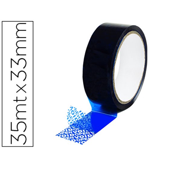 Cinta Seguridad Q-Connect Precinto Postal Azul 35 Mt X 33 Mm