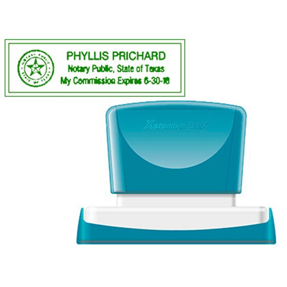 Sello X'Stamper Quix Personalizable Color Verde Medidas 22X69 Mm Q-18